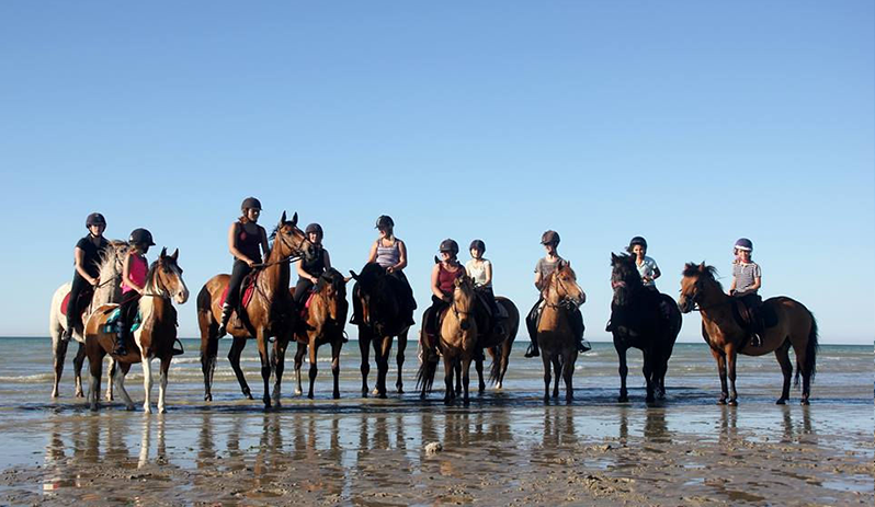 balade à cheval sur la plage